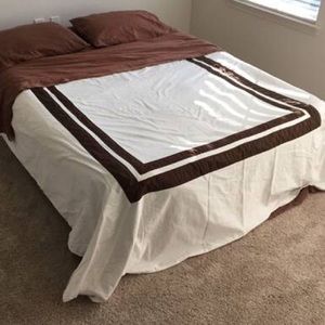 Hotel Collection Brown Striped F/Q Duvet
